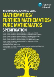 Pearson Edexcel International A Level Maths Specification